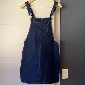 Gently used jean skirt overalls